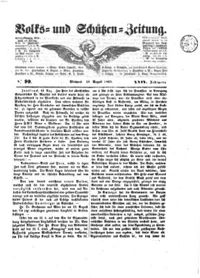 Volks- und Schützenzeitung Mittwoch 18. August 1869