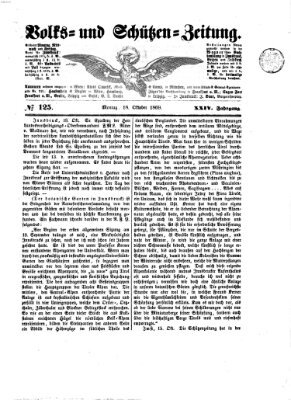 Volks- und Schützenzeitung Montag 18. Oktober 1869