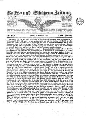 Volks- und Schützenzeitung Freitag 5. November 1869