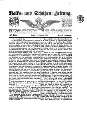 Volks- und Schützenzeitung Freitag 3. Dezember 1869