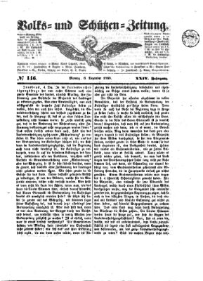 Volks- und Schützenzeitung Montag 6. Dezember 1869
