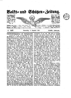 Volks- und Schützenzeitung Donnerstag 9. Dezember 1869