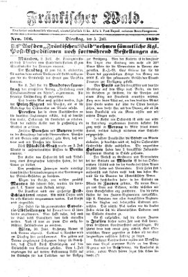 Fränkischer Wald Dienstag 5. Juli 1859