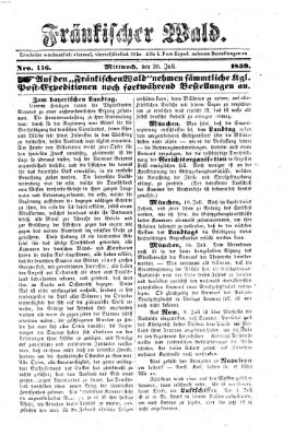 Fränkischer Wald Mittwoch 20. Juli 1859