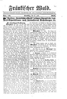 Fränkischer Wald Samstag 23. Juli 1859