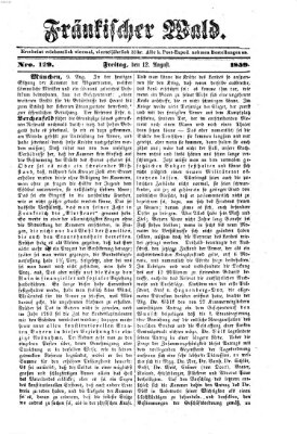 Fränkischer Wald Freitag 12. August 1859