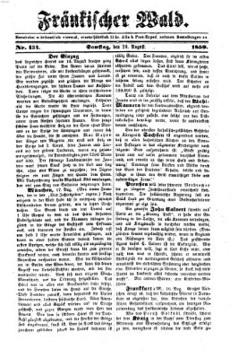 Fränkischer Wald Samstag 20. August 1859