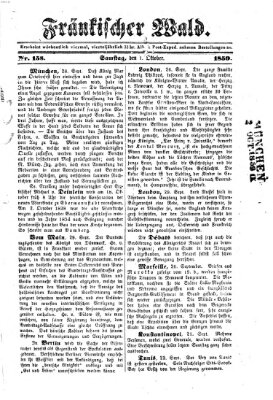 Fränkischer Wald Samstag 1. Oktober 1859