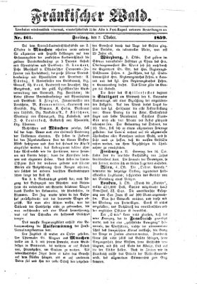 Fränkischer Wald Freitag 7. Oktober 1859