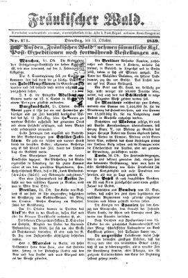 Fränkischer Wald Dienstag 25. Oktober 1859