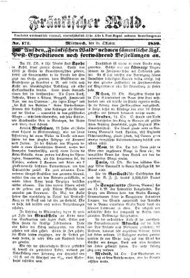 Fränkischer Wald Mittwoch 26. Oktober 1859