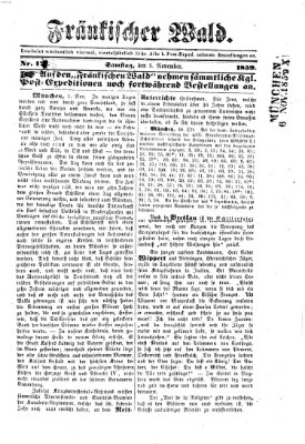 Fränkischer Wald Samstag 5. November 1859