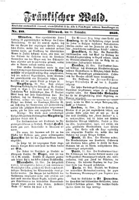 Fränkischer Wald Mittwoch 23. November 1859