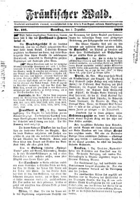 Fränkischer Wald Samstag 3. Dezember 1859
