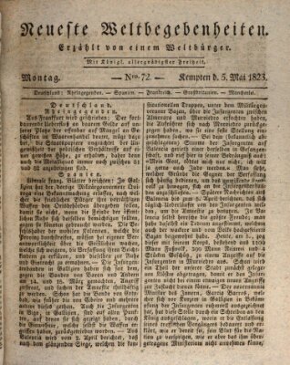 Neueste Weltbegebenheiten (Kemptner Zeitung) Montag 5. Mai 1823