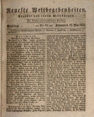 Neueste Weltbegebenheiten (Kemptner Zeitung) Montag 12. Mai 1823