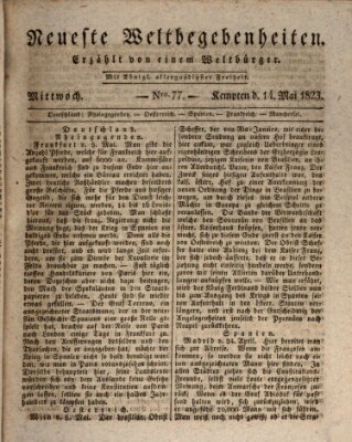 Neueste Weltbegebenheiten (Kemptner Zeitung) Mittwoch 14. Mai 1823