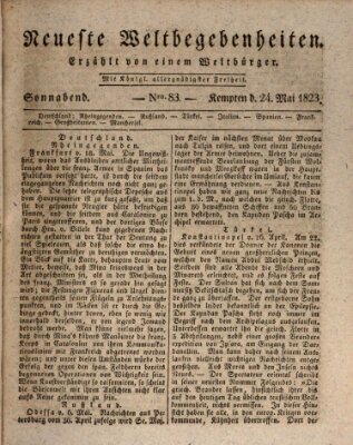 Neueste Weltbegebenheiten (Kemptner Zeitung) Samstag 24. Mai 1823