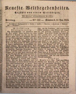 Neueste Weltbegebenheiten (Kemptner Zeitung) Freitag 19. Dezember 1823