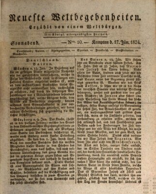 Neueste Weltbegebenheiten (Kemptner Zeitung) Samstag 17. Januar 1824