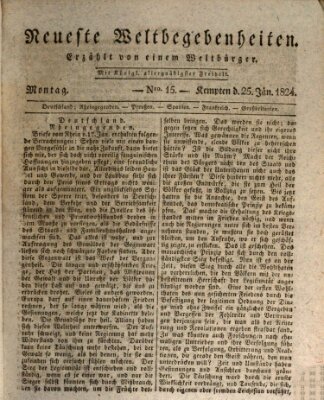 Neueste Weltbegebenheiten (Kemptner Zeitung) Sonntag 25. Januar 1824