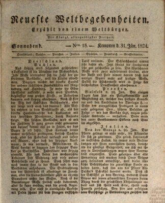 Neueste Weltbegebenheiten (Kemptner Zeitung) Samstag 31. Januar 1824