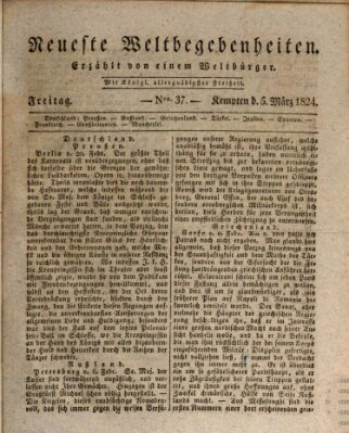 Neueste Weltbegebenheiten (Kemptner Zeitung) Freitag 5. März 1824