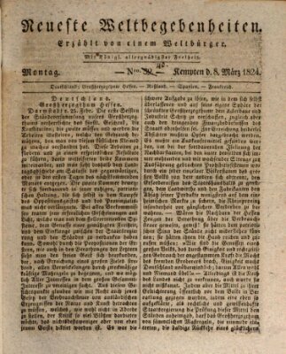 Neueste Weltbegebenheiten (Kemptner Zeitung) Montag 8. März 1824