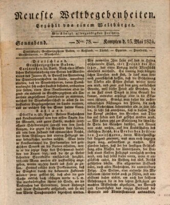 Neueste Weltbegebenheiten (Kemptner Zeitung) Samstag 15. Mai 1824