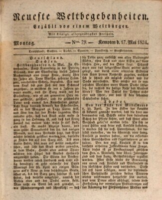 Neueste Weltbegebenheiten (Kemptner Zeitung) Montag 17. Mai 1824