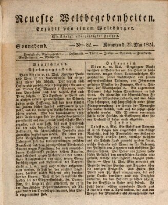 Neueste Weltbegebenheiten (Kemptner Zeitung) Samstag 22. Mai 1824