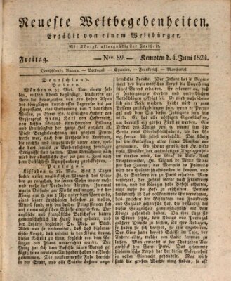 Neueste Weltbegebenheiten (Kemptner Zeitung) Freitag 4. Juni 1824