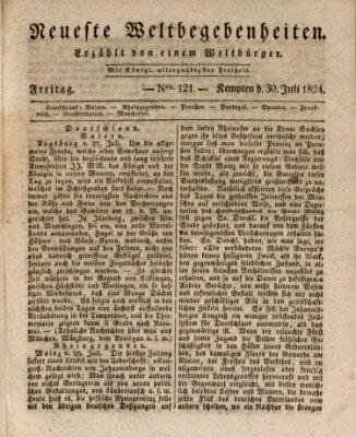 Neueste Weltbegebenheiten (Kemptner Zeitung) Freitag 30. Juli 1824