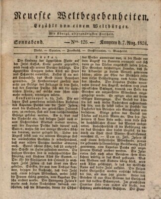 Neueste Weltbegebenheiten (Kemptner Zeitung) Samstag 7. August 1824