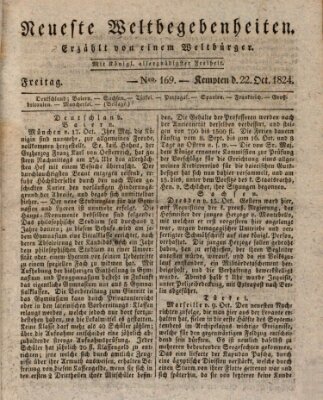 Neueste Weltbegebenheiten (Kemptner Zeitung) Freitag 22. Oktober 1824