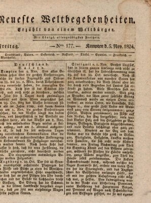 Neueste Weltbegebenheiten (Kemptner Zeitung) Freitag 5. November 1824