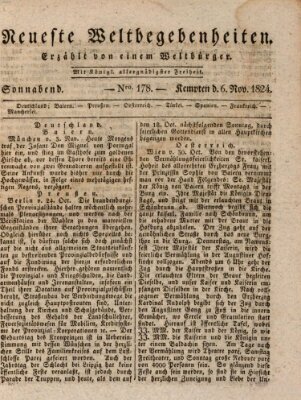 Neueste Weltbegebenheiten (Kemptner Zeitung) Samstag 6. November 1824