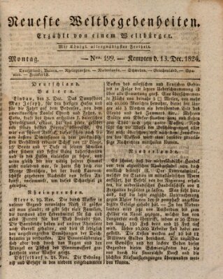 Neueste Weltbegebenheiten (Kemptner Zeitung) Montag 13. Dezember 1824