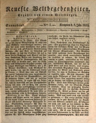 Neueste Weltbegebenheiten (Kemptner Zeitung) Samstag 8. Januar 1825