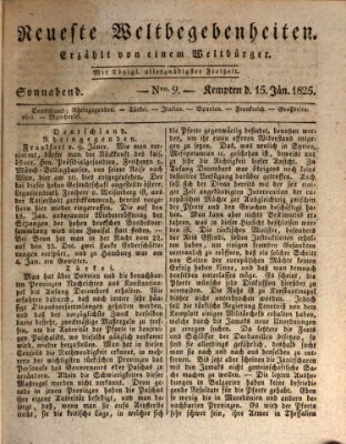 Neueste Weltbegebenheiten (Kemptner Zeitung) Samstag 15. Januar 1825