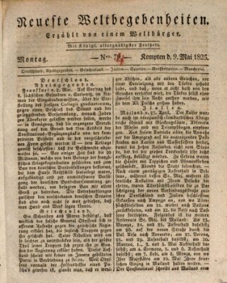 Neueste Weltbegebenheiten (Kemptner Zeitung) Montag 9. Mai 1825