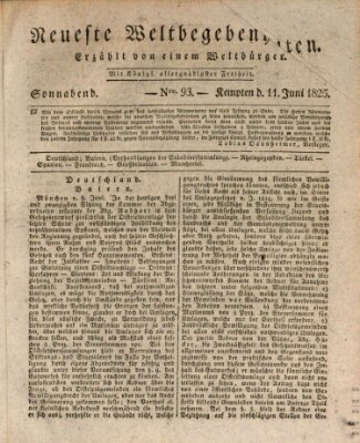 Neueste Weltbegebenheiten (Kemptner Zeitung) Samstag 11. Juni 1825