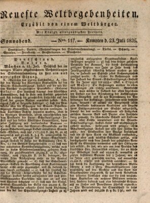 Neueste Weltbegebenheiten (Kemptner Zeitung) Samstag 23. Juli 1825