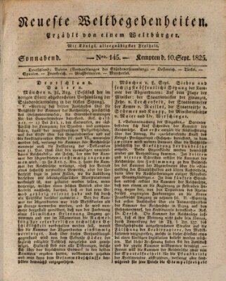 Neueste Weltbegebenheiten (Kemptner Zeitung) Samstag 10. September 1825