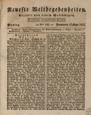 Neueste Weltbegebenheiten (Kemptner Zeitung) Montag 12. September 1825