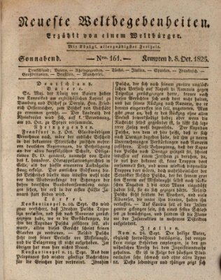 Neueste Weltbegebenheiten (Kemptner Zeitung) Samstag 8. Oktober 1825