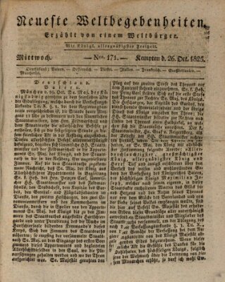 Neueste Weltbegebenheiten (Kemptner Zeitung) Mittwoch 26. Oktober 1825