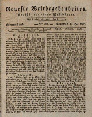 Neueste Weltbegebenheiten (Kemptner Zeitung) Samstag 17. Dezember 1825