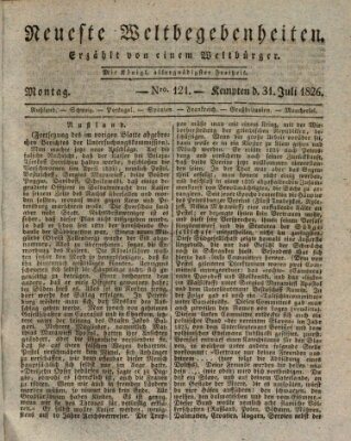 Neueste Weltbegebenheiten (Kemptner Zeitung) Montag 31. Juli 1826