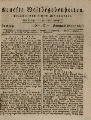 Neueste Weltbegebenheiten (Kemptner Zeitung) Freitag 19. Oktober 1827